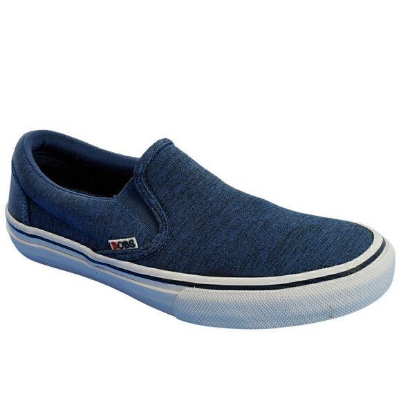 BOBS FROM SKECHERS Blue Knit Comfort Slip-on Sz 6 Excellent Pre-Owned Condition - Picture 1 of 14
